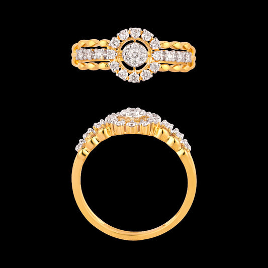 18K Rose Gold Diamond Ring - 0.285ct VS-SI-EF