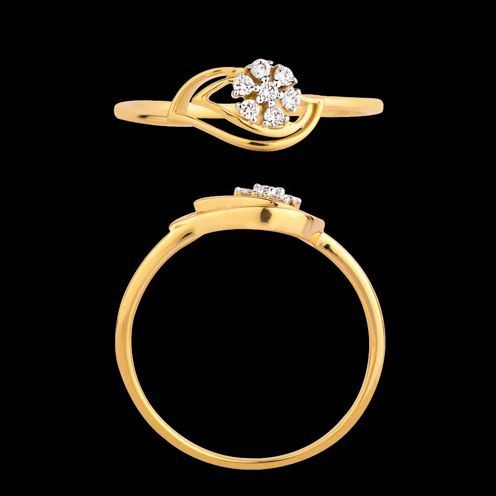18K Yellow Gold Diamond Ring - 0.064ct VVS-VS-GH