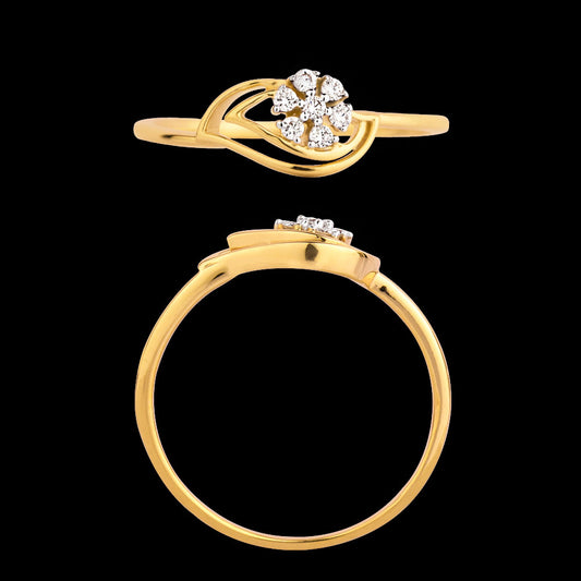 18K Yellow Gold Diamond Ring - 0.064ct VVS-VS-GH