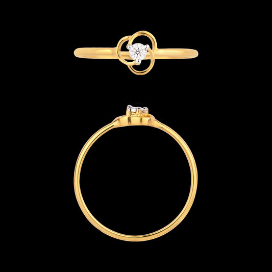 18K Yellow Gold Diamond Ring - 0.011ct VVS-GH