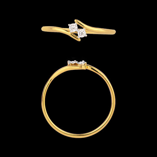 18K Yellow Gold Diamond Ring - 0.014ct VVS-VS-GH