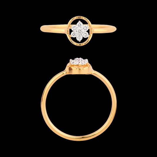 18K Yellow Gold Diamond Ring - 0.098ct VVS-EF