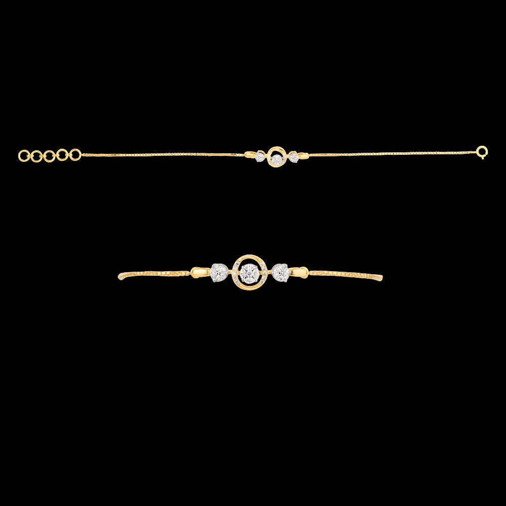 18K Yellow Gold Diamond Bracelet - 0.302ct VVS-VS-EF