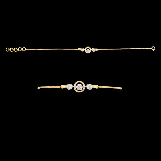 18K Yellow Gold Diamond Bracelet - 0.302ct VVS-VS-EF