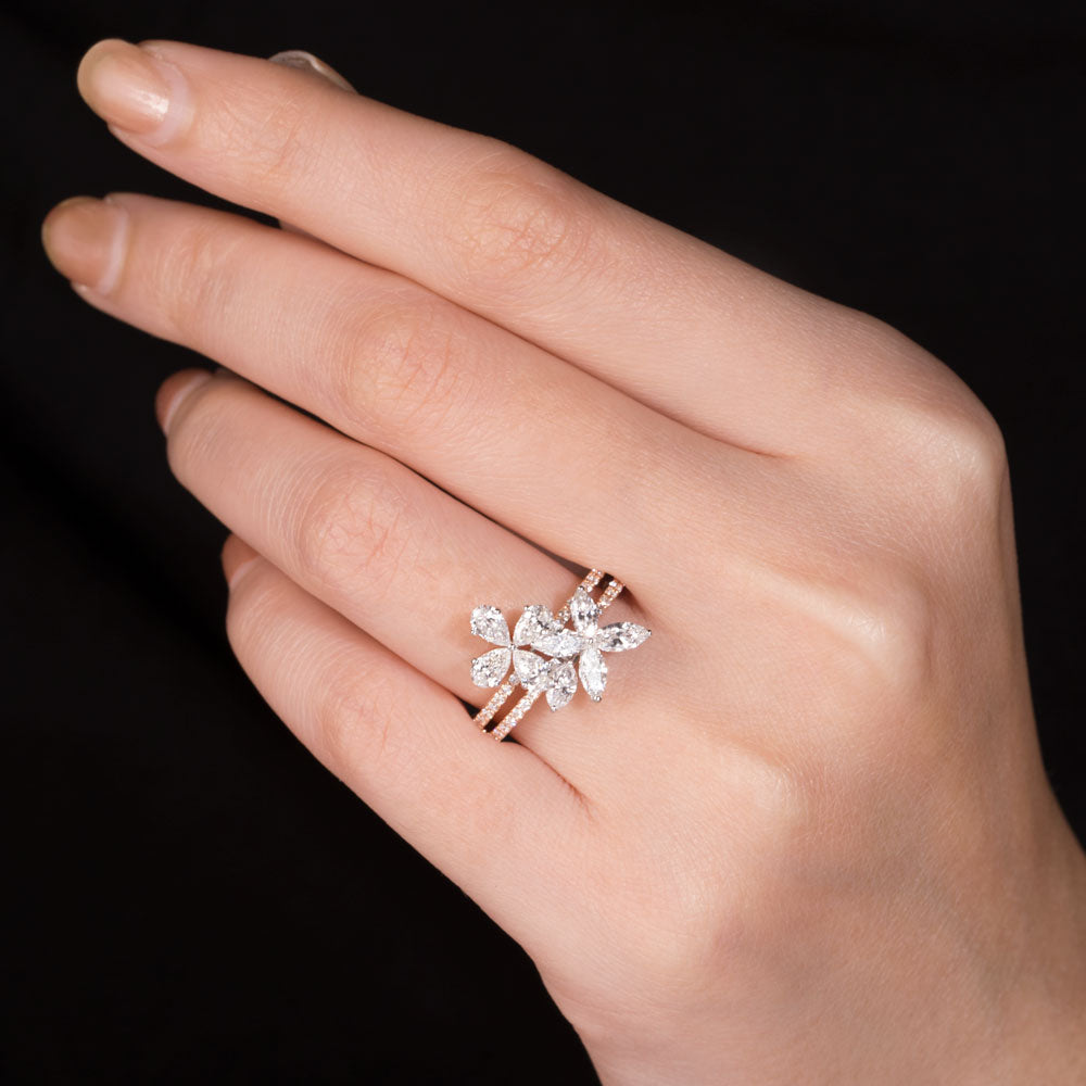 18K Rose Gold Diamond Ring - 1.566ct VS-SI-EF