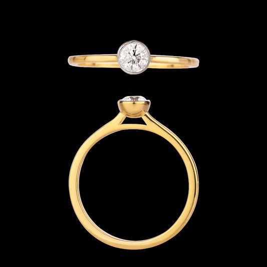 18K White Gold Diamond Ring - 0.26ct VS-JK