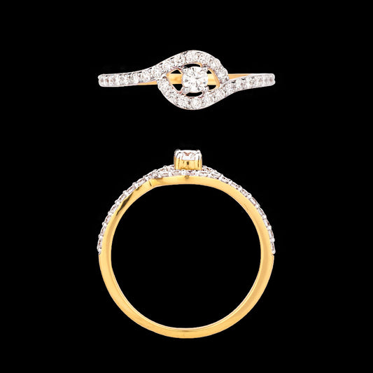 18K Rose Gold Diamond Ring - 0.32ct VS-SI-GH