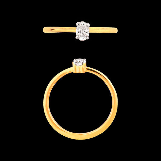 18K Yellow Gold Diamond Ring - 0.234ct VS-FG