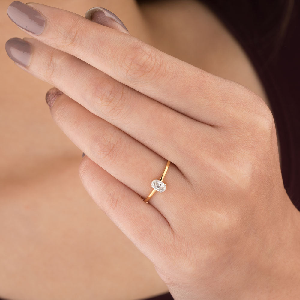 18K Yellow Gold Diamond Ring - 0.234ct VS-FG