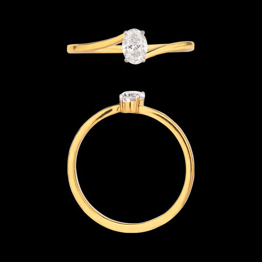 18K Yellow Gold Diamond Ring - 0.288ct VS-GH
