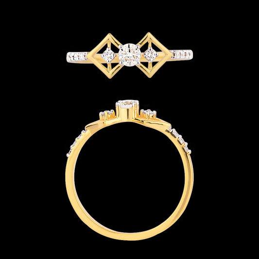 18K Yellow Gold Diamond Ring - 0.211ct VVS-VS-HI