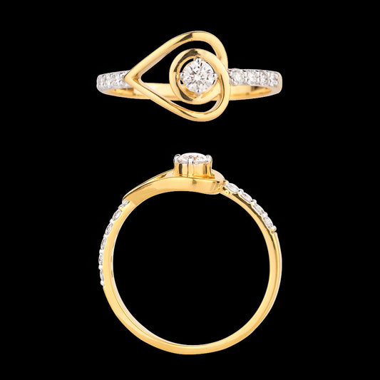 18K Rose Gold Diamond Ring - 0.252ct VVS-VS-HI