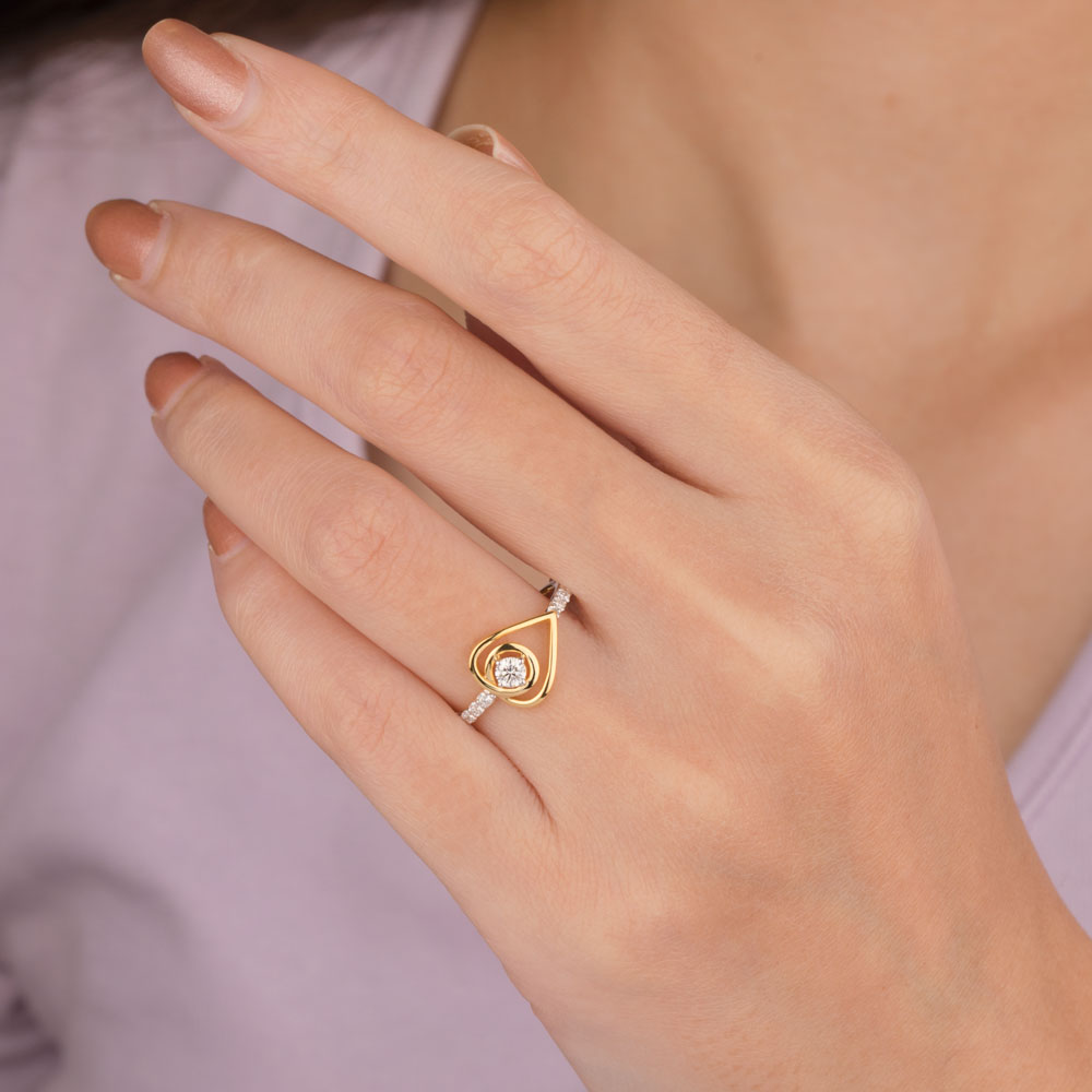 18K Rose Gold Diamond Ring - 0.252ct VVS-VS-HI