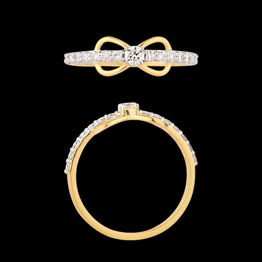 18K Yellow Gold Diamond Ring - 0.304ct VVS-VS-HI