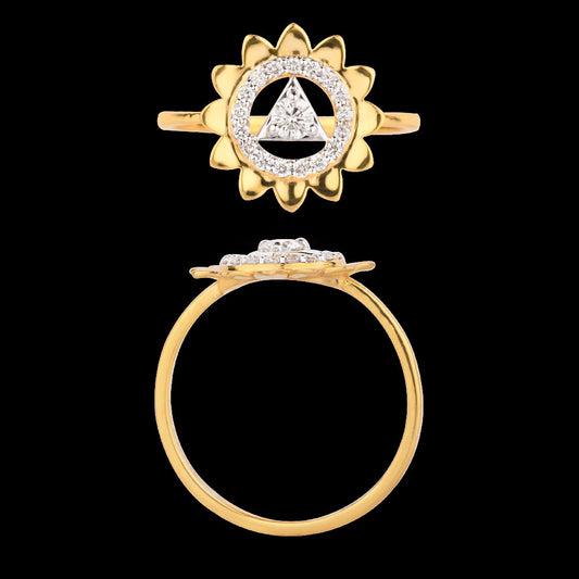 18K Yellow Gold Diamond Ring - 0.213ct VVS-VS-GH