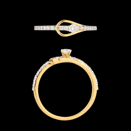 14K Yellow Gold Diamond Ring - 0.26ct SI-GH