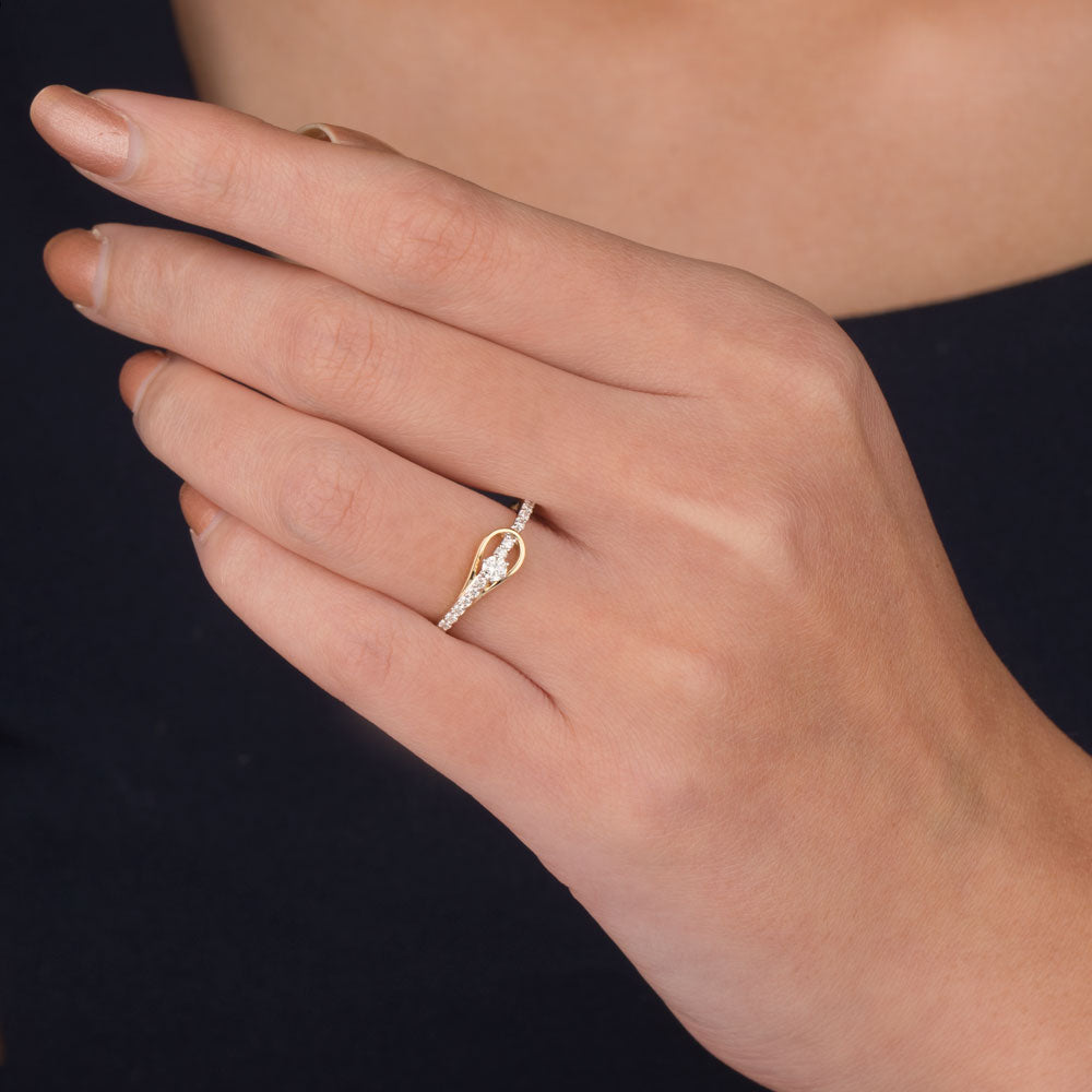 14K Yellow Gold Diamond Ring - 0.26ct SI-GH