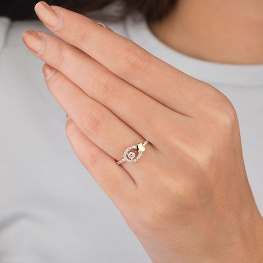 18K Yellow Gold Diamond Ring - 0.22ct VVS-VS-GH