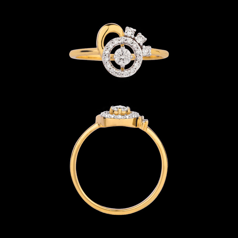 18K Yellow Gold Diamond Ring - 0.261ct VVS-VS-GH