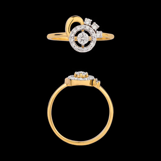 18K Yellow Gold Diamond Ring - 0.261ct VVS-VS-GH