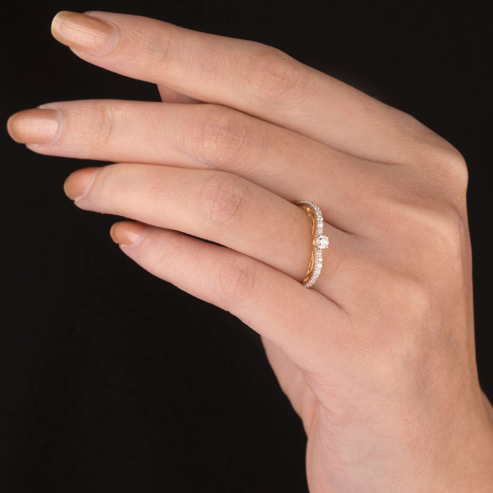 18K Yellow Gold Diamond Ring - 0.29ct VS-SI-GH