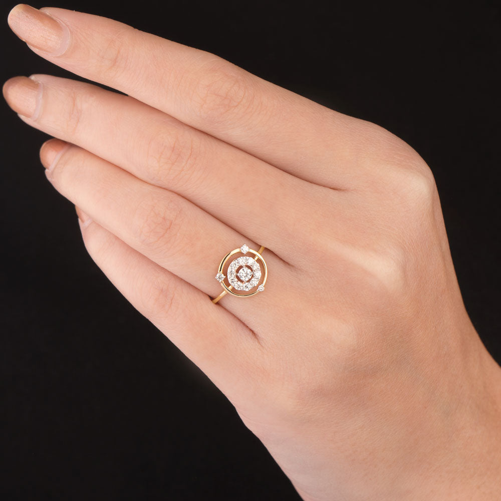 18K Yellow Gold Diamond Ring - 0.32ct VS-SI-GH