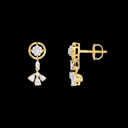 18K Rose Gold Diamond Earrings - 0.458ct VVS-VS-EF