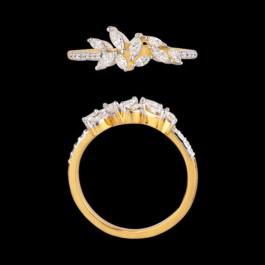 18K Yellow Gold Diamond Ring - 0.384ct VVS-VS-EF