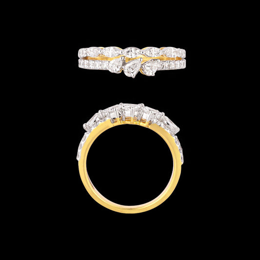18K Yellow Gold Diamond Ring - 0.769ct VVS-VS-EF
