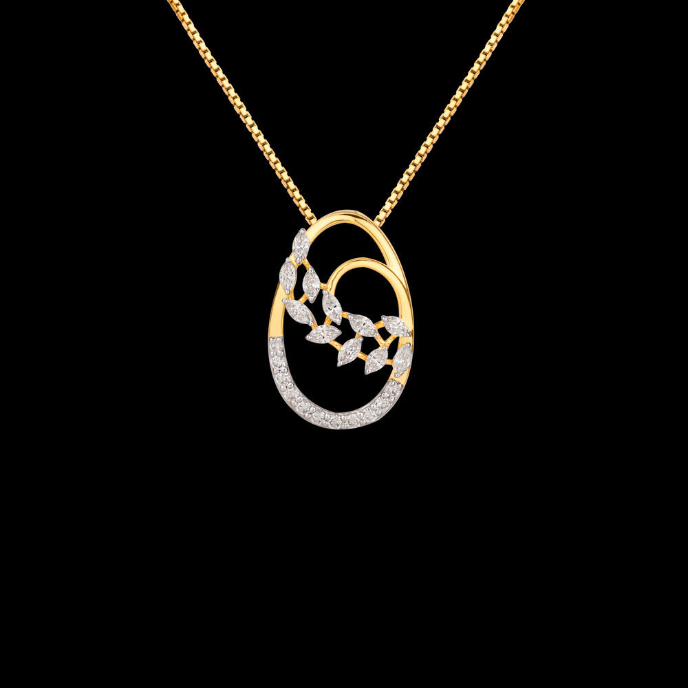 18K Yellow Gold Diamond Pendant - 0.575ct VVS-VS-HI