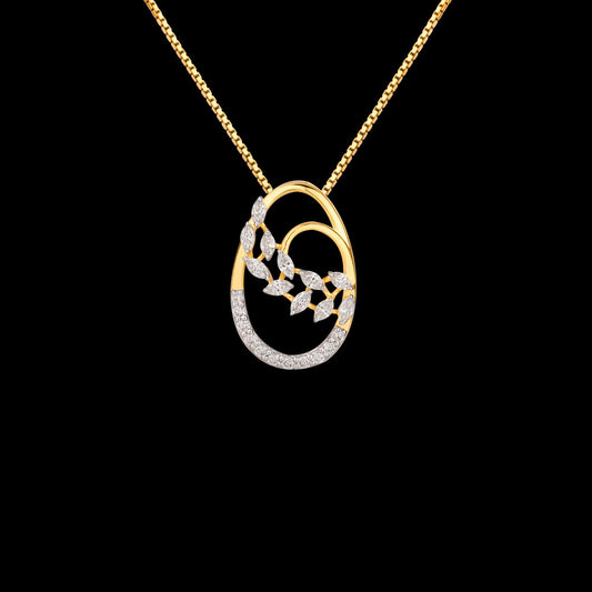 18K Yellow Gold Diamond Pendant - 0.575ct VVS-VS-HI