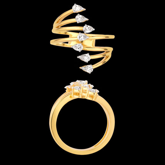 18K Yellow Gold Diamond Ring - 0.573ct VVS-VS-IJ