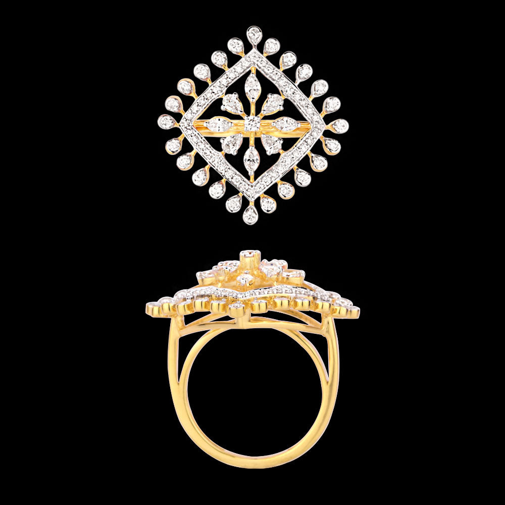 18K Yellow Gold Diamond Ring - 1.359ct VVS-VS-HI