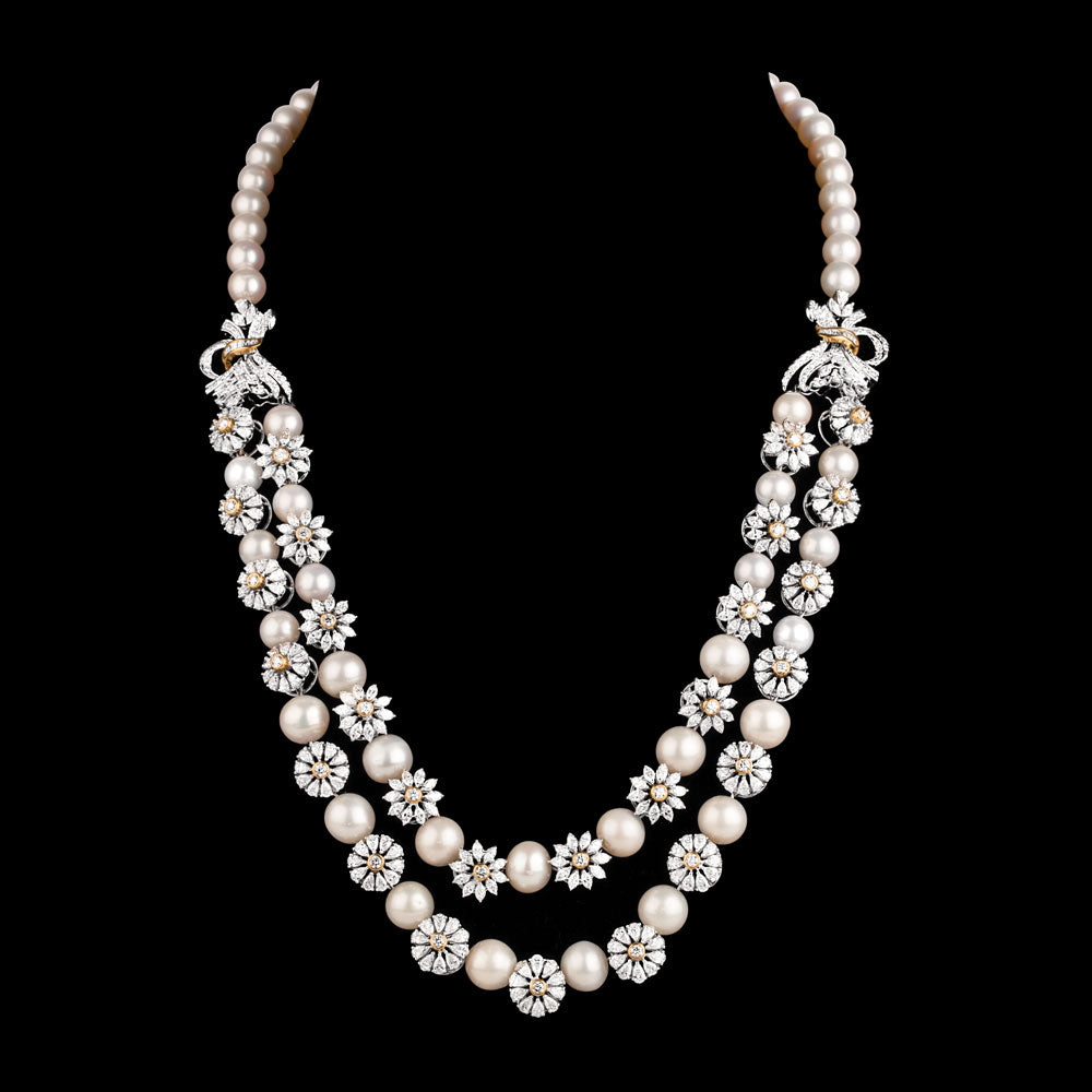 18K Yellow Gold Diamond Necklace - 16.3ct VVS-VS-GH
