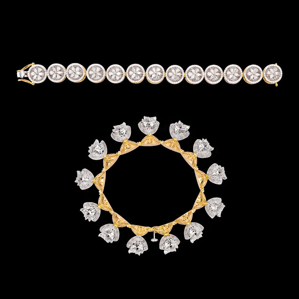 18K Rose Gold Diamond Bracelet - 7.35ct VVS-VS-GH