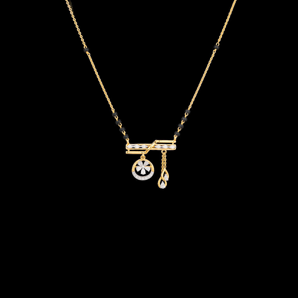18K Yellow Gold Diamond Tanmaniya - 0.39ct VVS-EF with Colour Stones