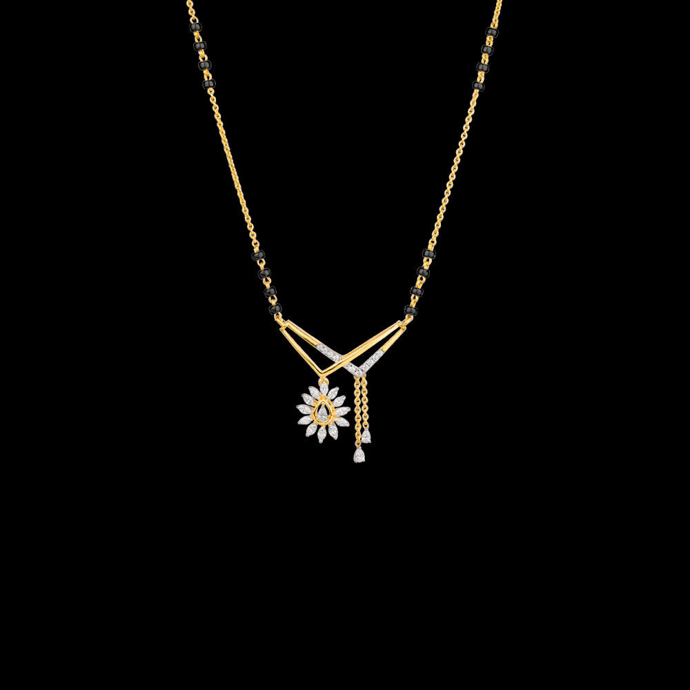 18K Yellow Gold Diamond Tanmaniya - 0.35ct VVS-EF with Colour Stones