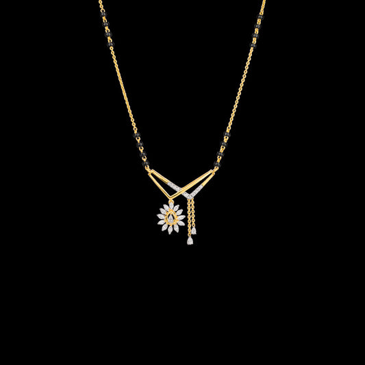 18K Yellow Gold Diamond Tanmaniya - 0.35ct VVS-EF with Colour Stones