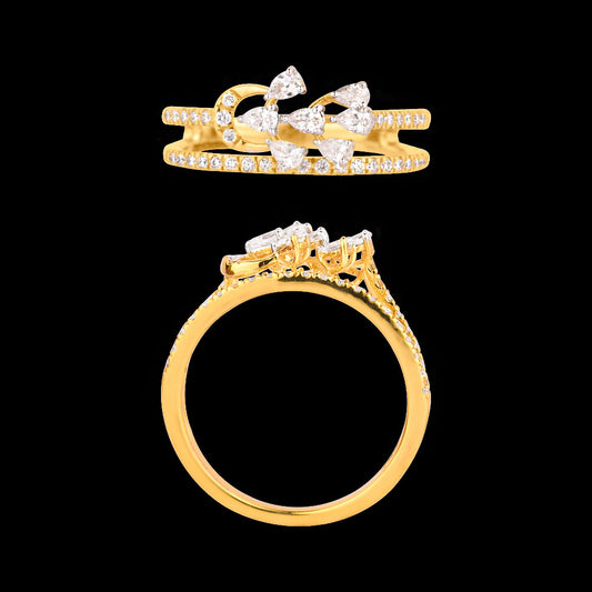 18K Yellow Gold Diamond Ring - 0.47ct VVS-VS-GH