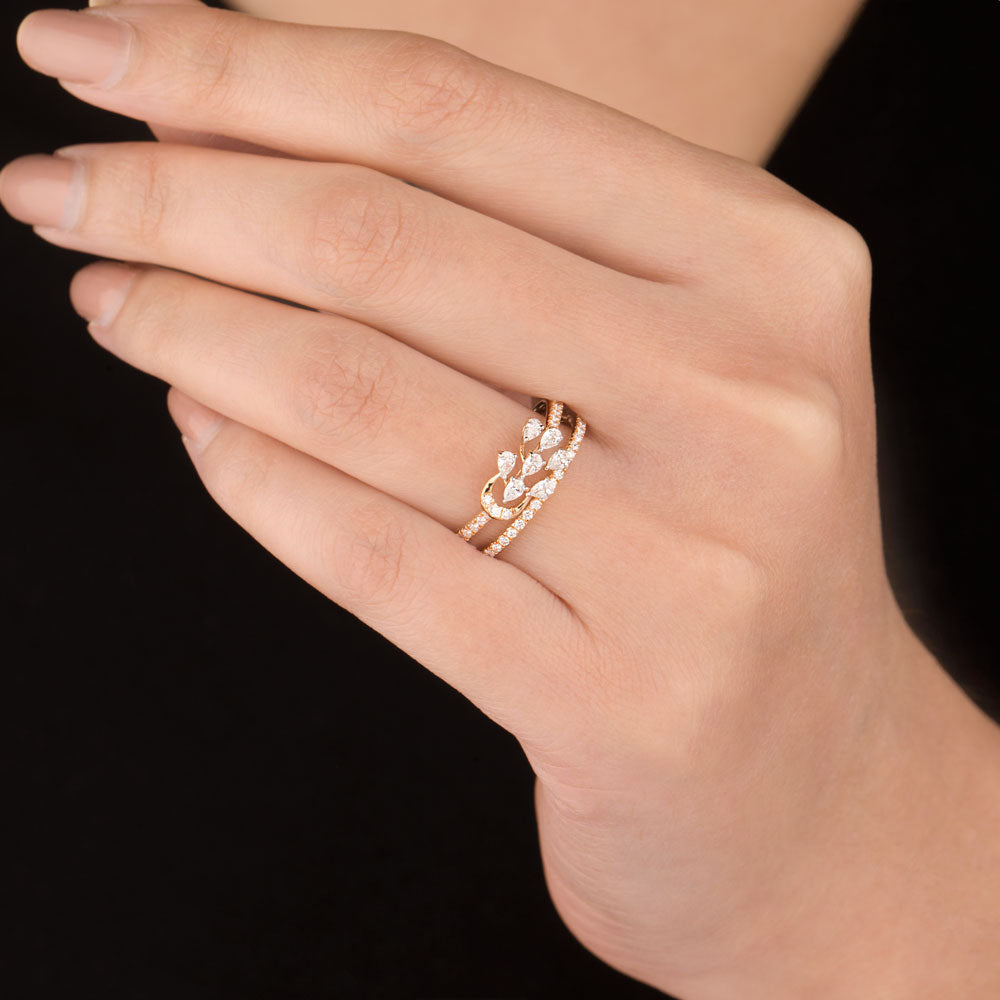 18K Yellow Gold Diamond Ring - 0.47ct VVS-VS-GH