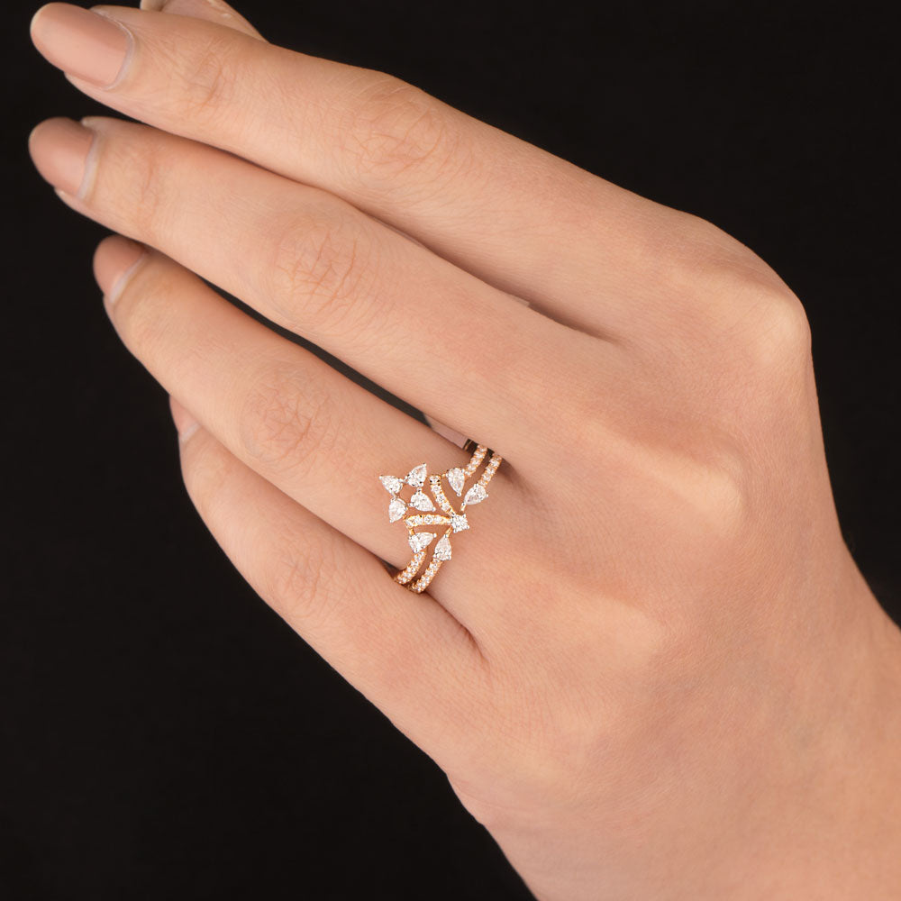 18K Yellow Gold Diamond Ring - 0.55ct VVS-EF