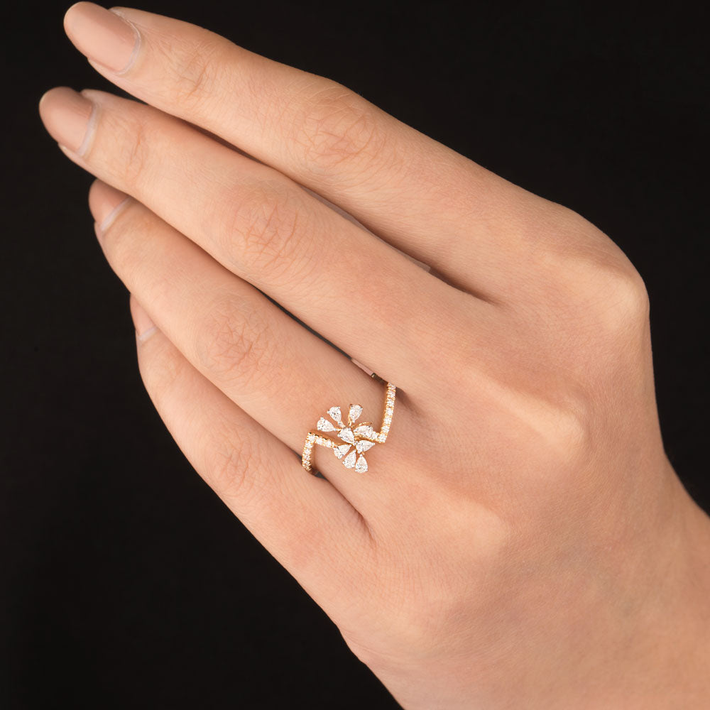 18K Yellow Gold Diamond Ring - 0.396ct VVS-EF