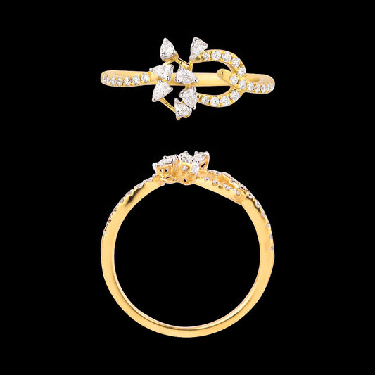 18K Yellow Gold Diamond Ring - 0.33ct VVS-EF