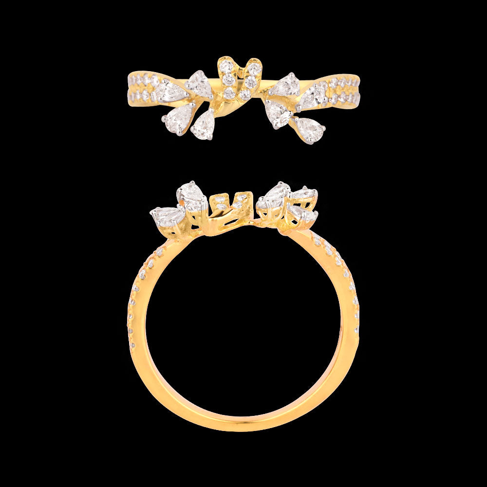18K Yellow Gold Diamond Ring - 0.45ct VVS-EF