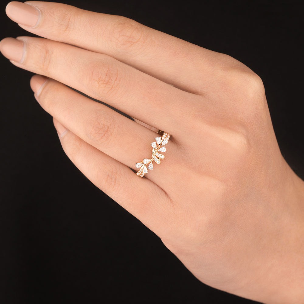 18K Yellow Gold Diamond Ring - 0.45ct VVS-EF