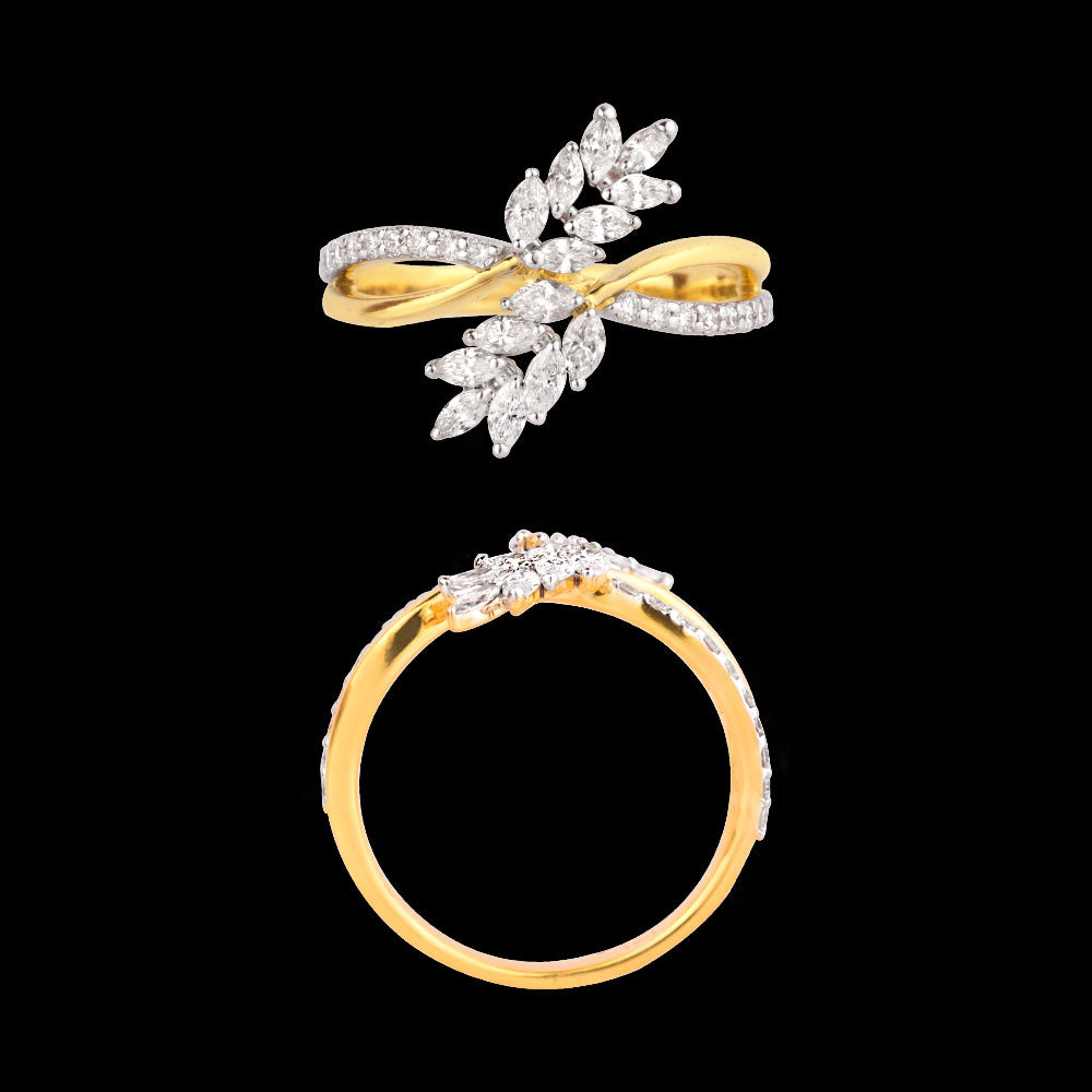 18K Yellow Gold Diamond Ring - 0.65ct VVS-VS-EF