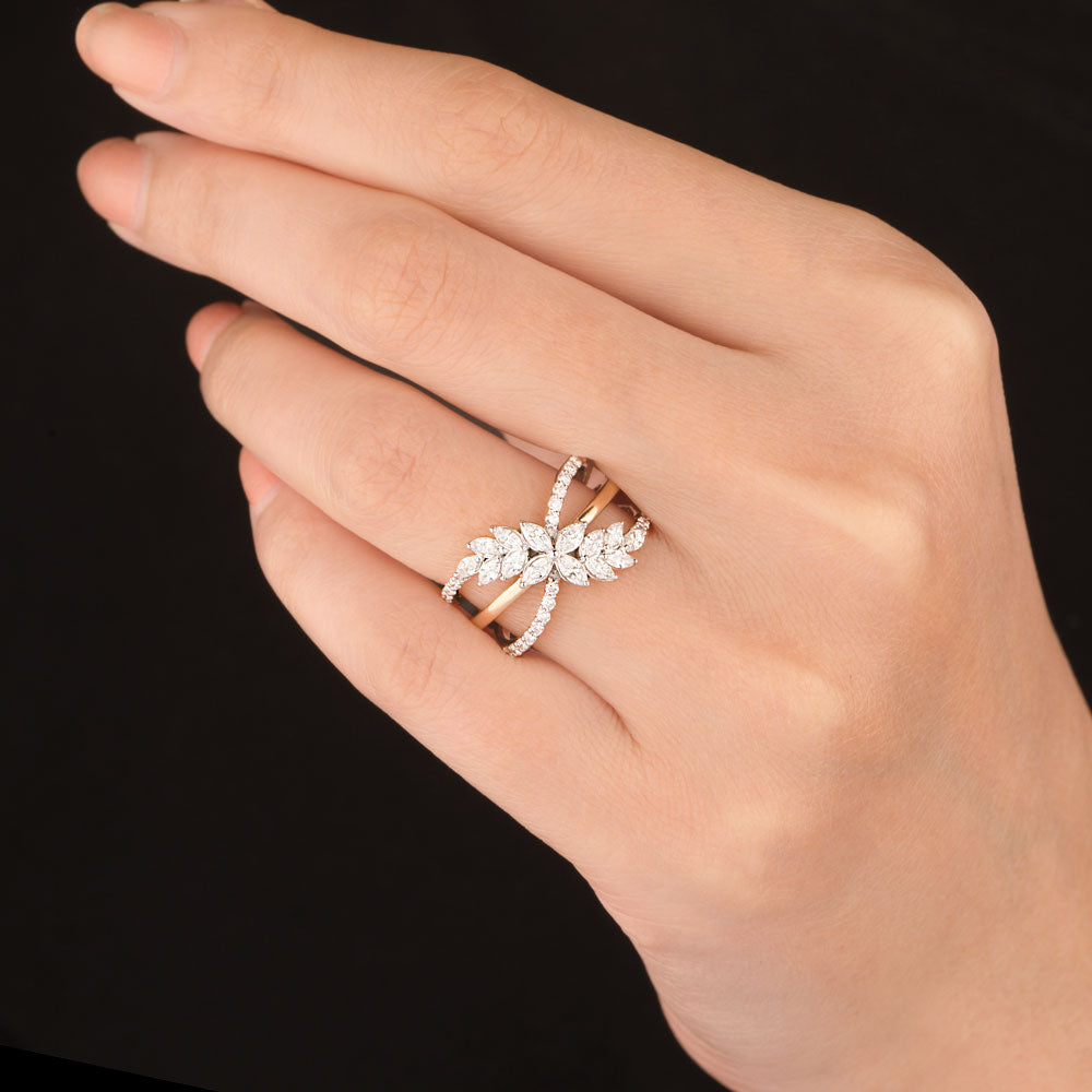 18K Yellow Gold Diamond Ring - 0.83ct VVS-VS-EF