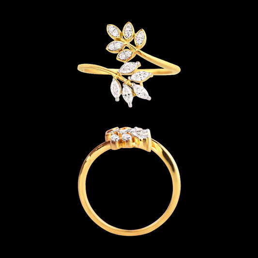 18K Yellow Gold Diamond Ring - 0.28ct VVS-VS-EF