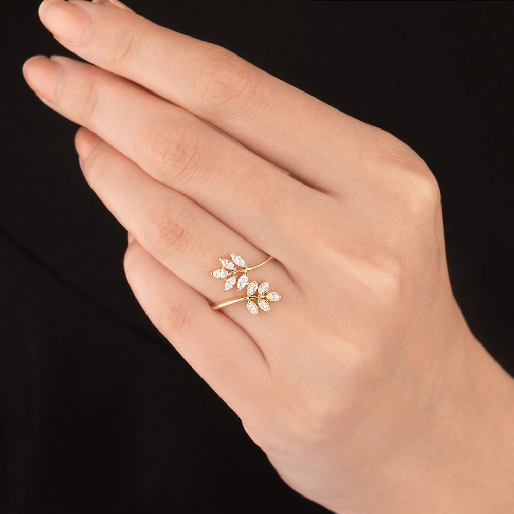 18K Yellow Gold Diamond Ring - 0.28ct VVS-VS-EF