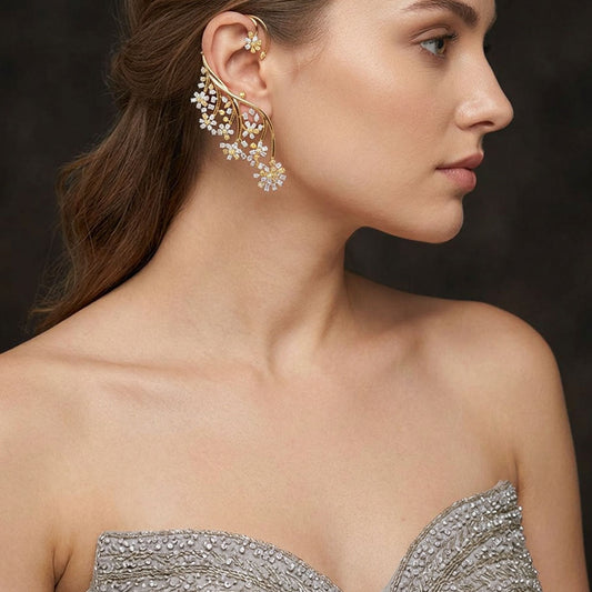 14K Yellow Gold Diamond Earrings - 18.008ct VS-SI-EF